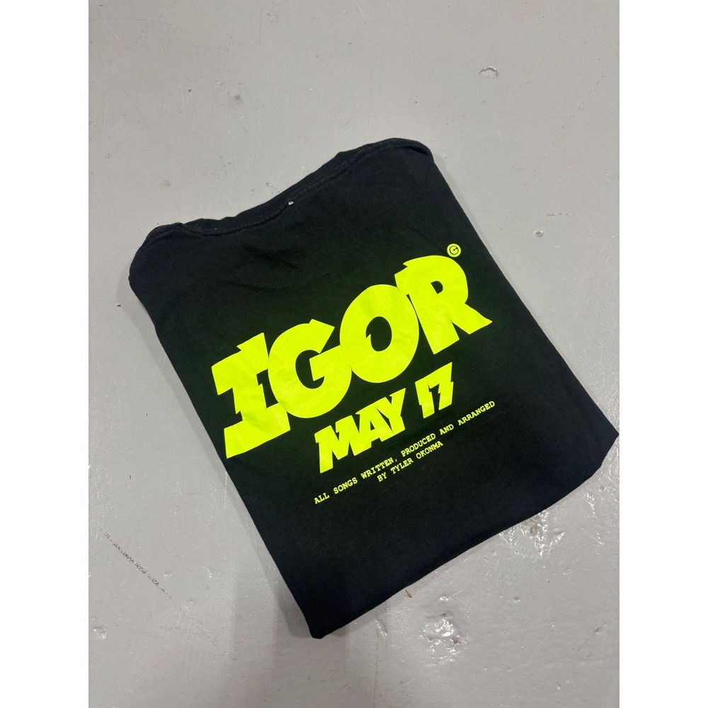 Golf Wang Igor Tyler The Creator May 17 Promo T-Shirt Mens Large Black Neon L